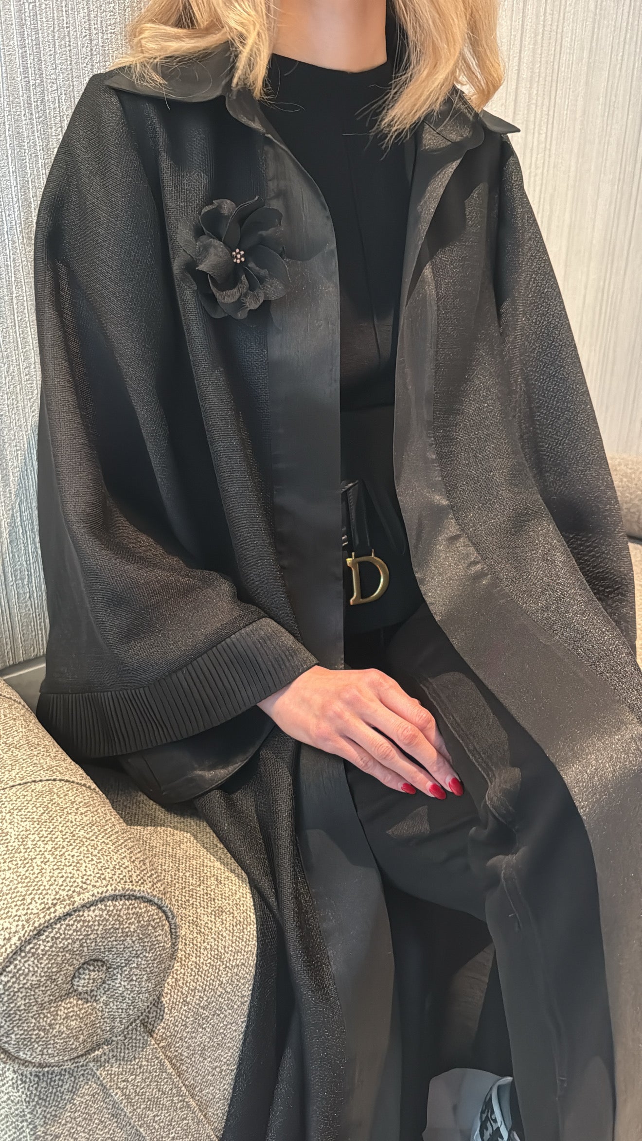 Shine Pleated Abaya Unknown 7F042176-C7B7-49FE-86EA-1A02B4E4515B