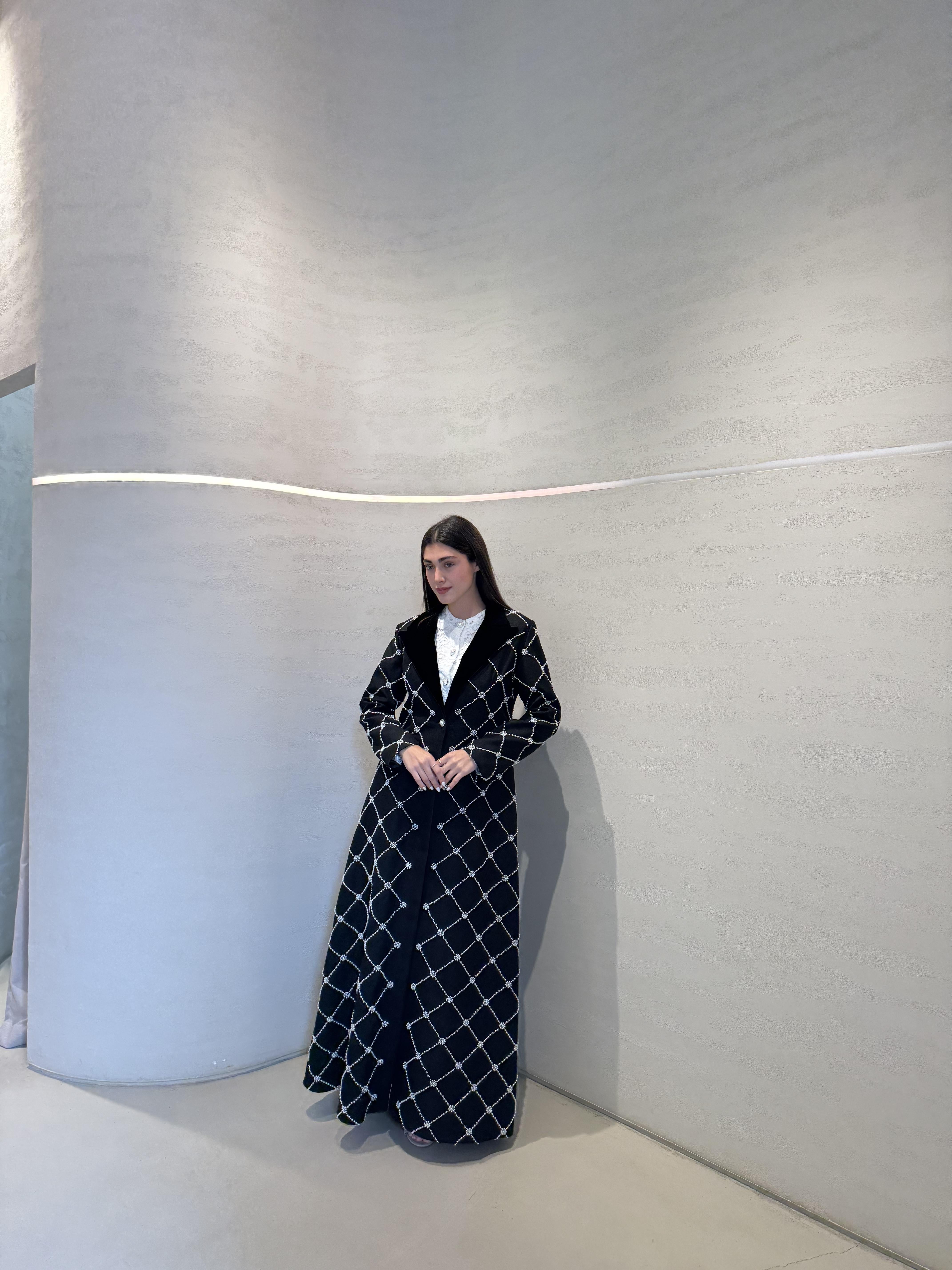 Coco Pearl Abaya F.Lounge.Mena Coco_Pearl_Abaya_Black_1767254653999