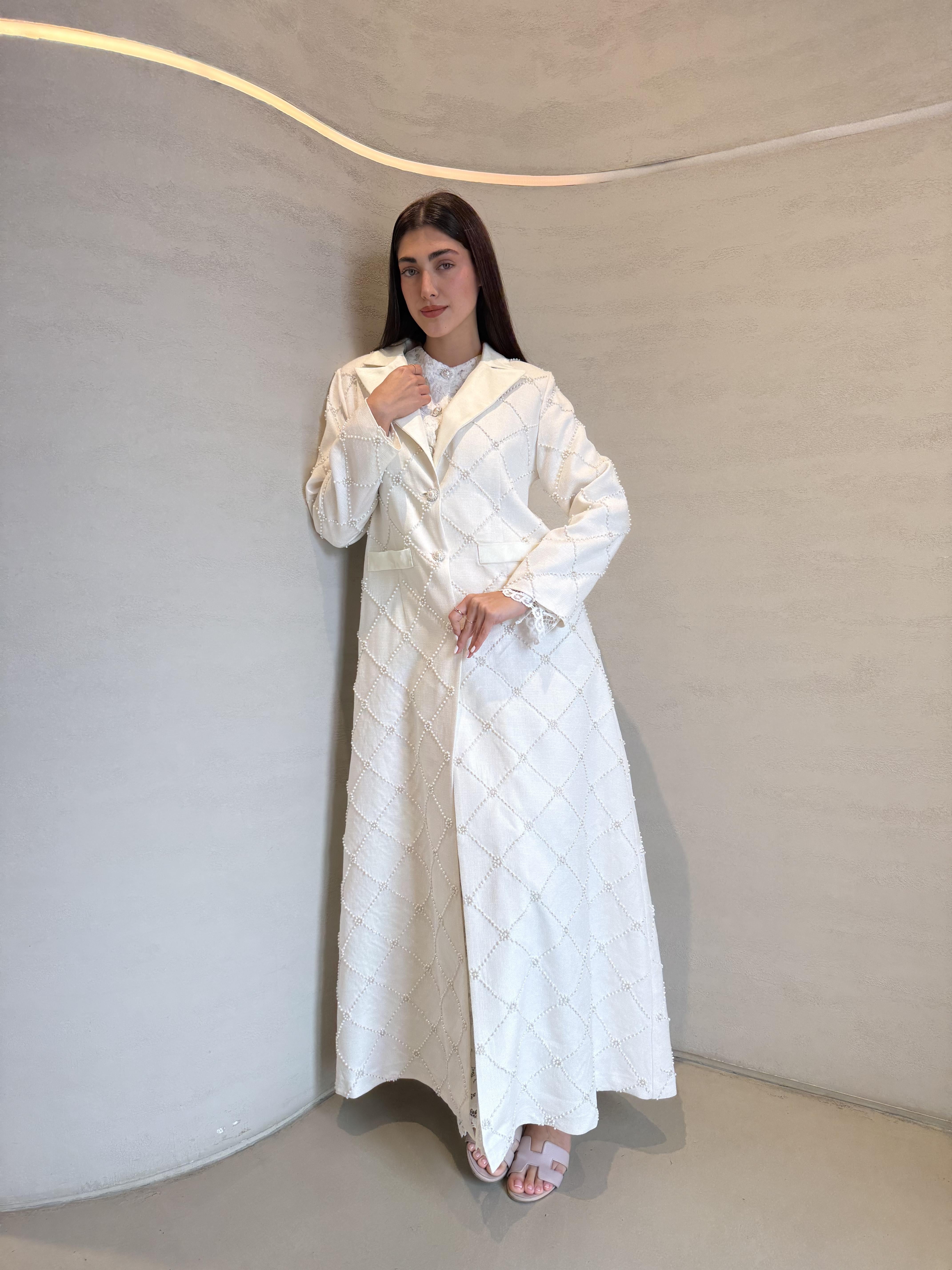 Coco Pearl Abaya Unknown Coco_Pearl_Abaya_White_1767254192455