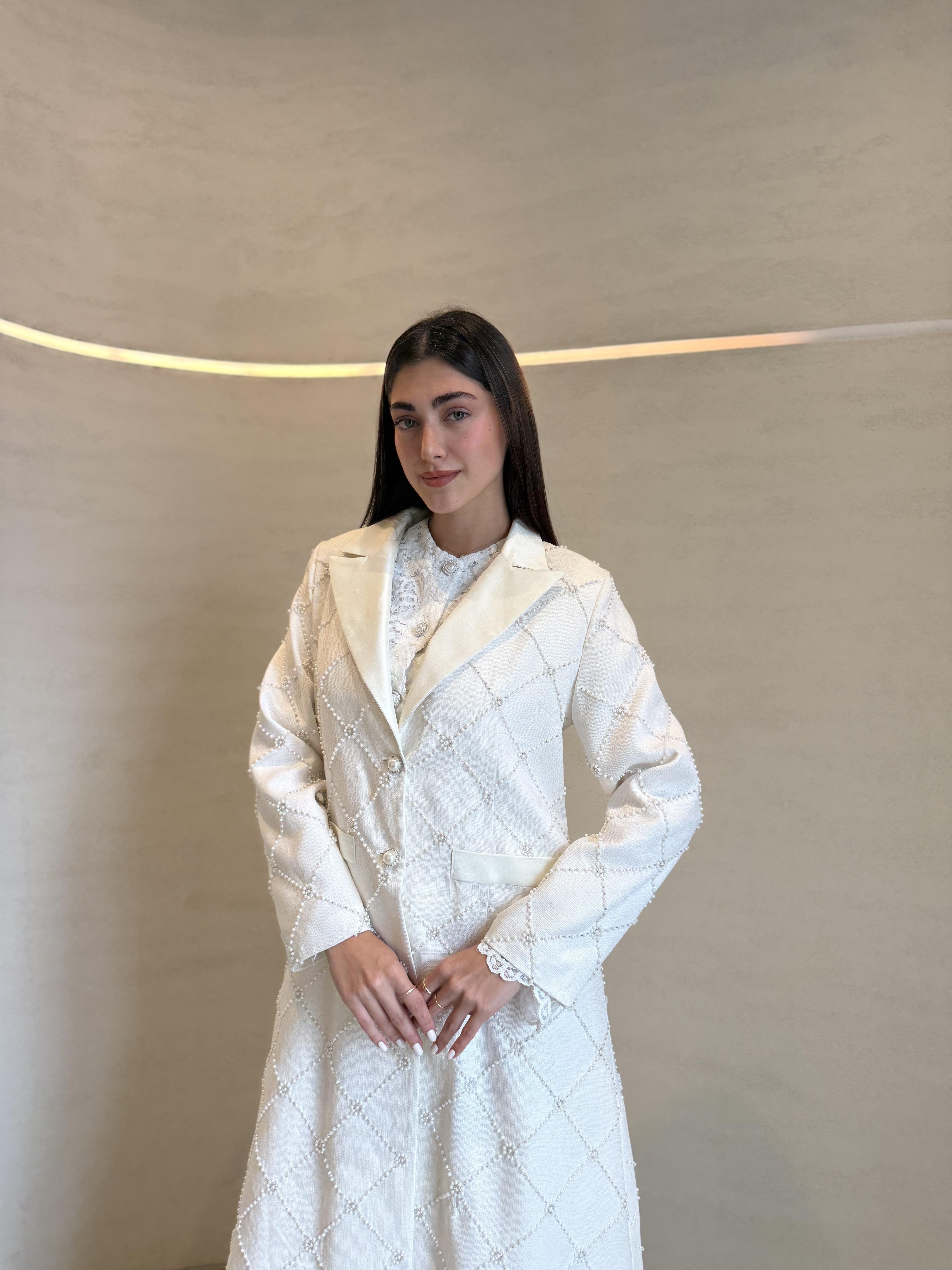 Coco Pearl Abaya F.Lounge.Mena Coco_Pearl_Abaya_White_1767254318061