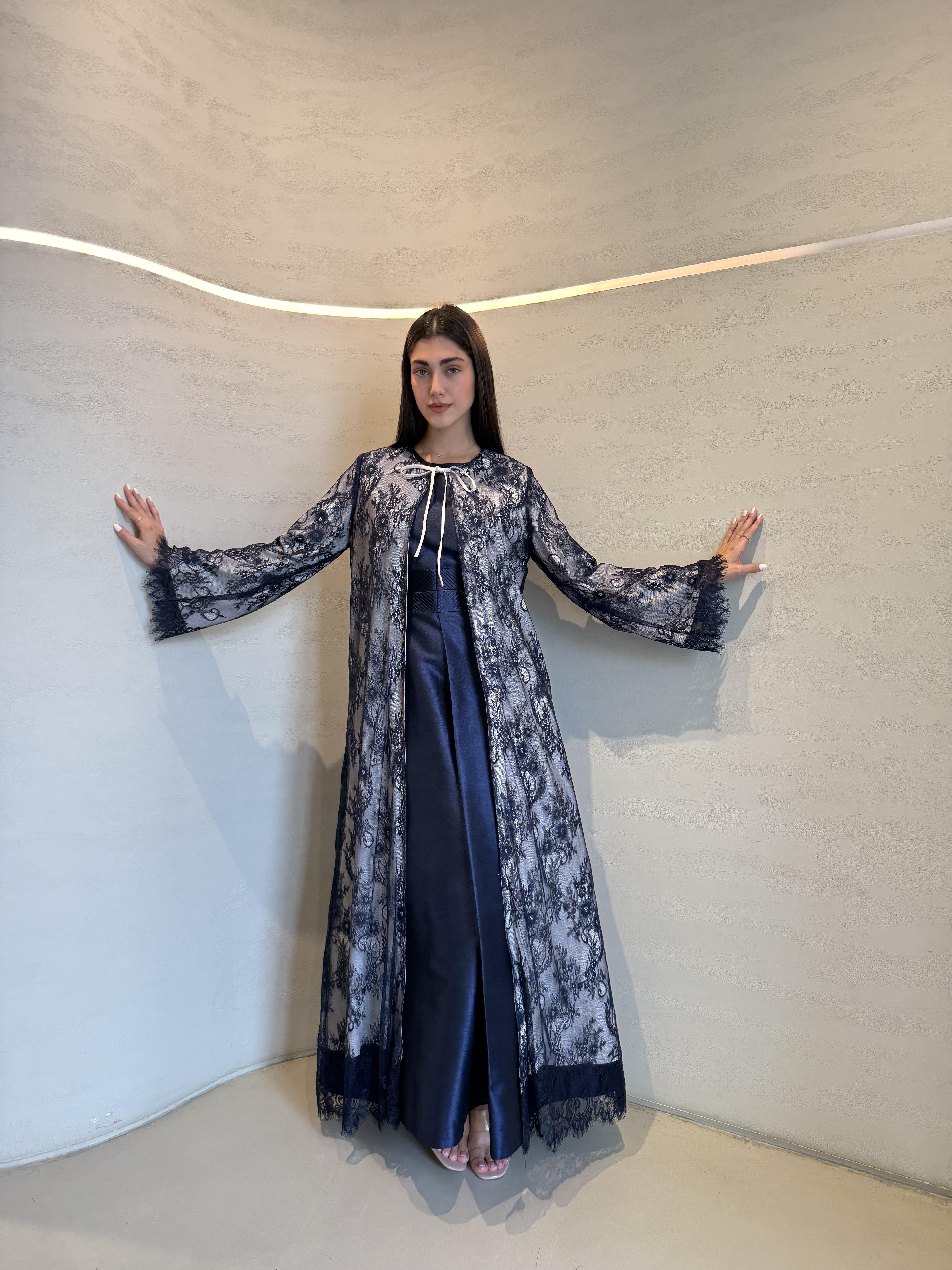 Dantel Lace Abaya F.Lounge.Mena Dantel_Lace_Abaya_Navy_1767259790647