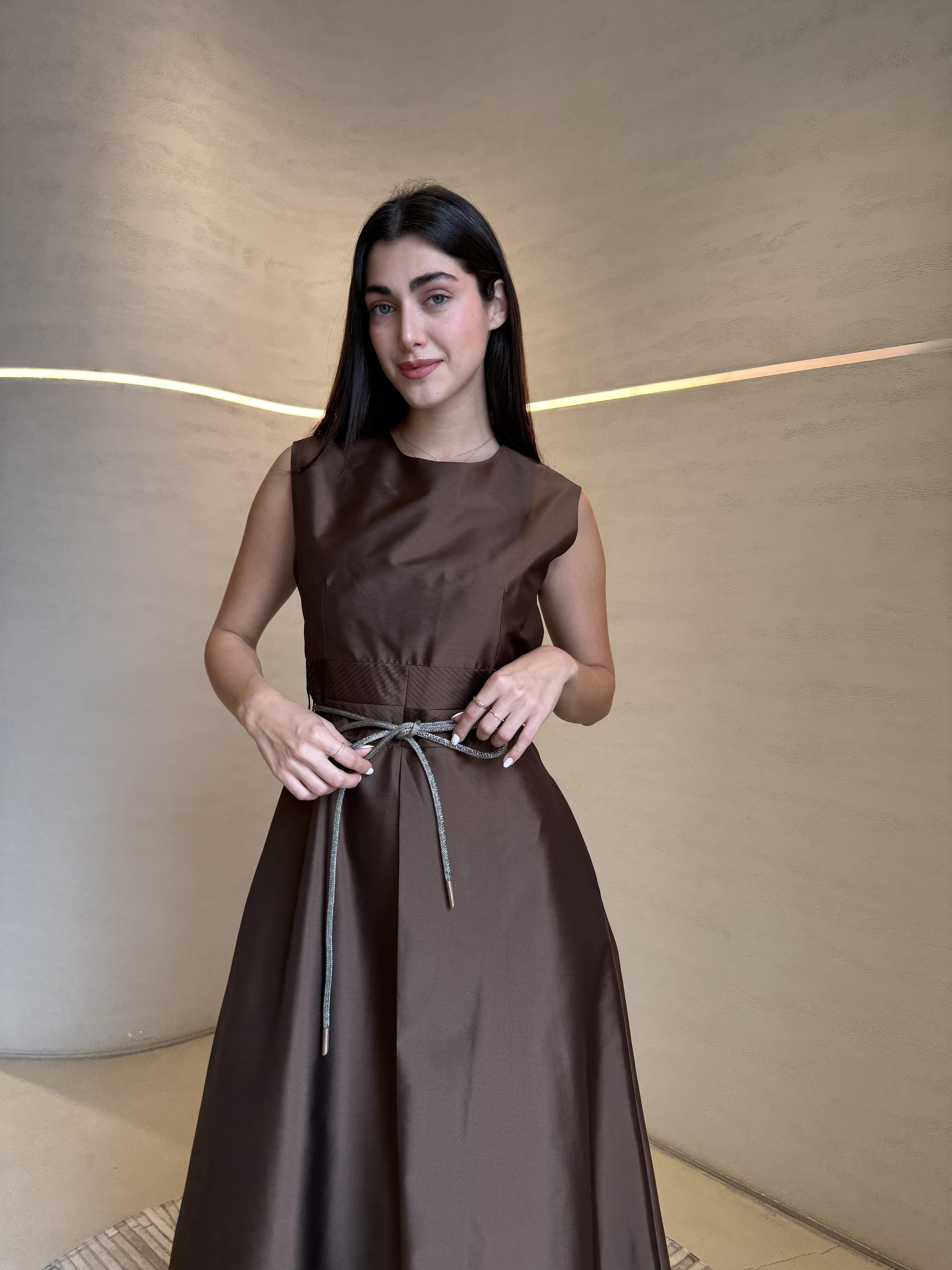 Double Pleated Dress F.Lounge.Mena Double_Pleated_Dress_Brown_1767260350160