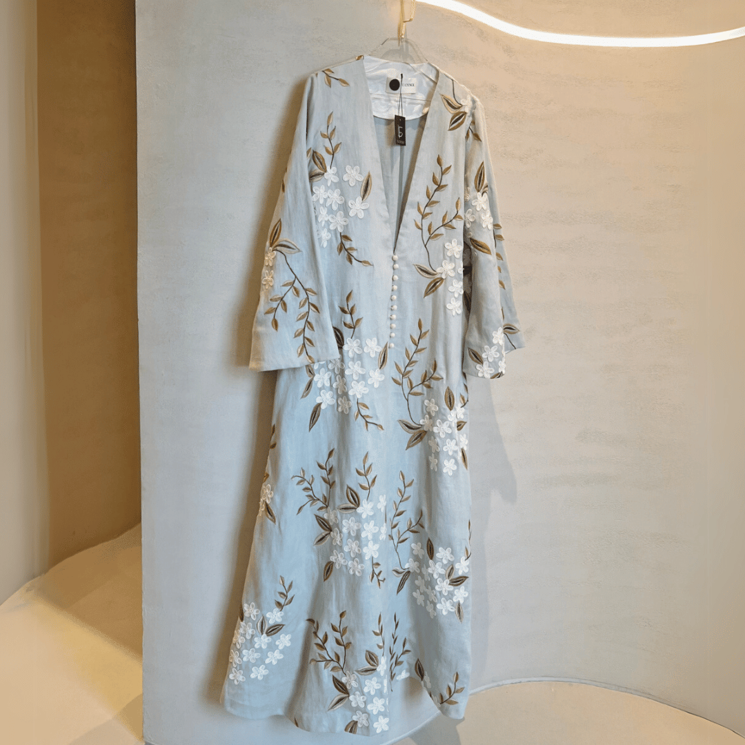 Flower Abaya F.Lounge Dubai FlowerAbayaF.LoungeBlueSQ2