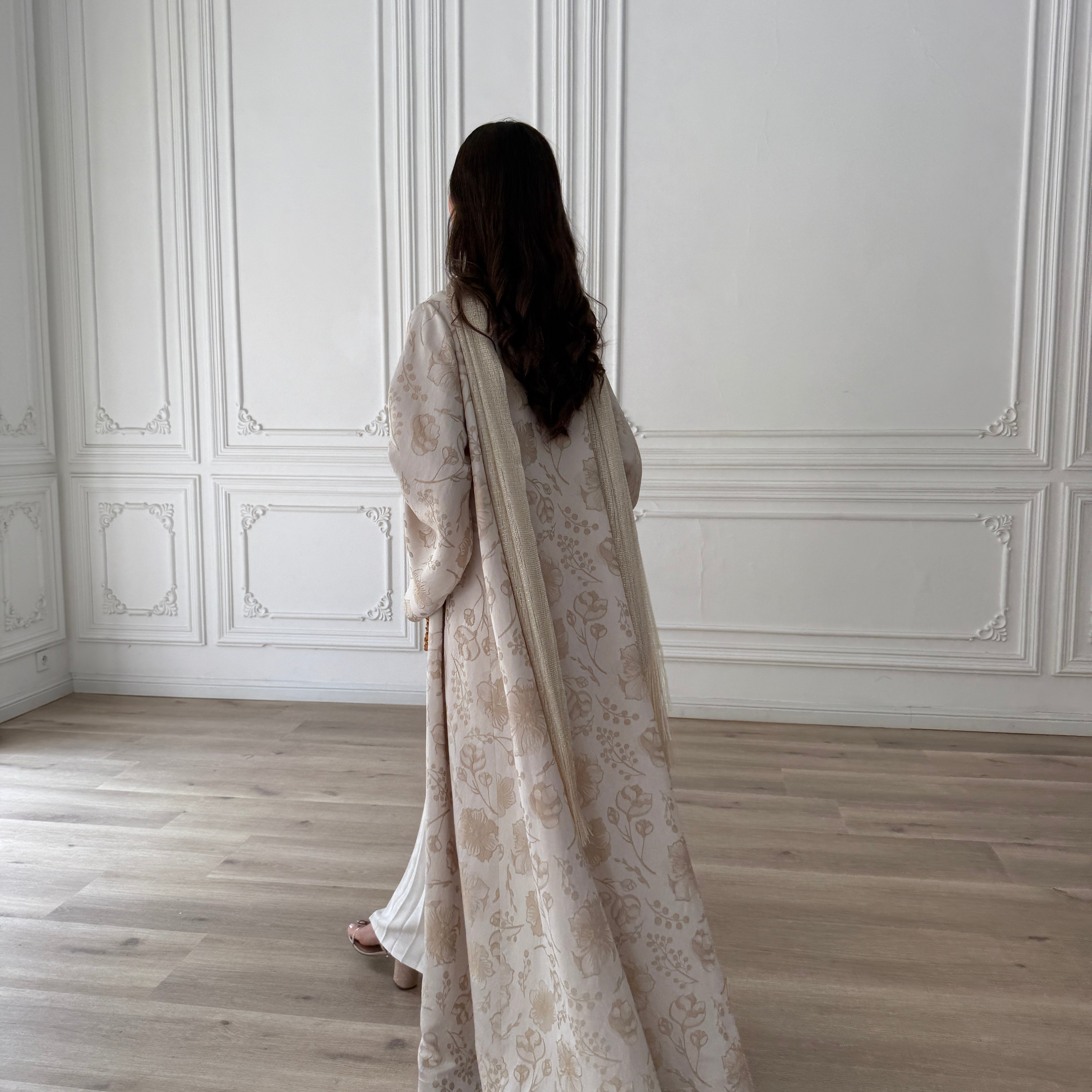 Flower Jacquard Abaya