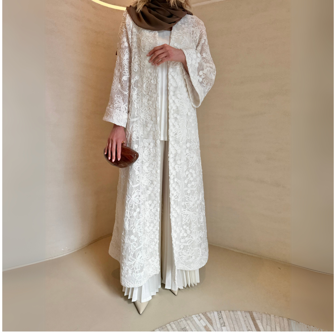 Flower Lace Abaya F.Lounge.Mena Flower_Lace_Abaya_SQ1