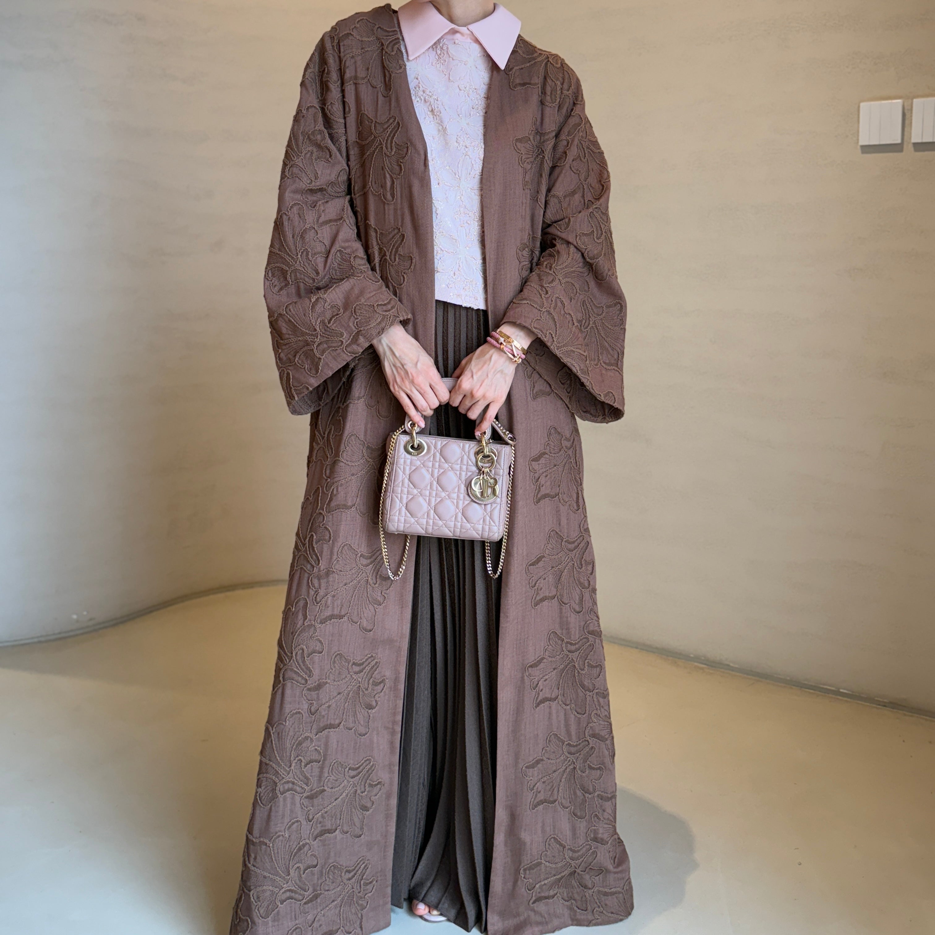 Braided Flower Abaya