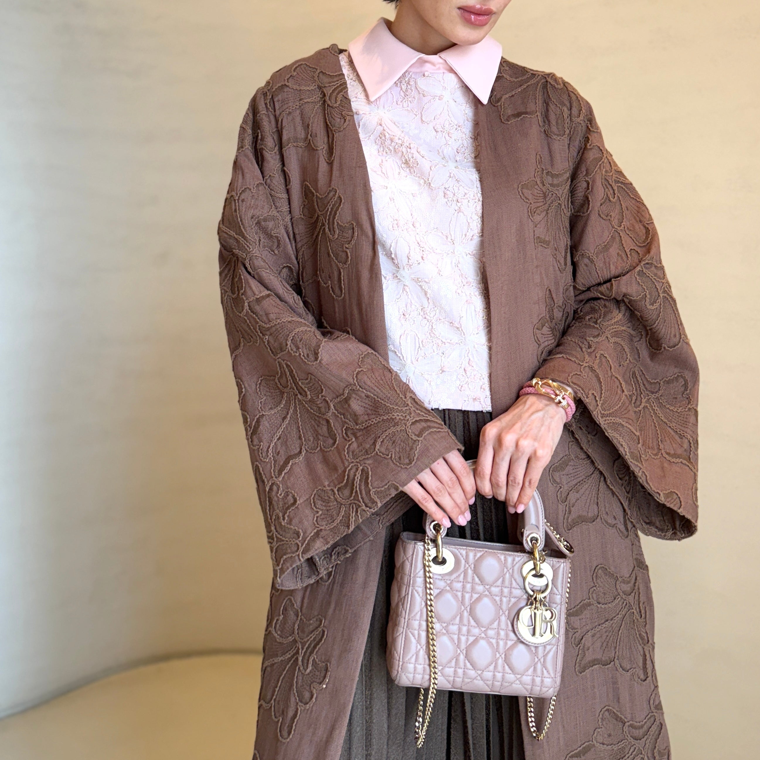 Braided Flower Abaya