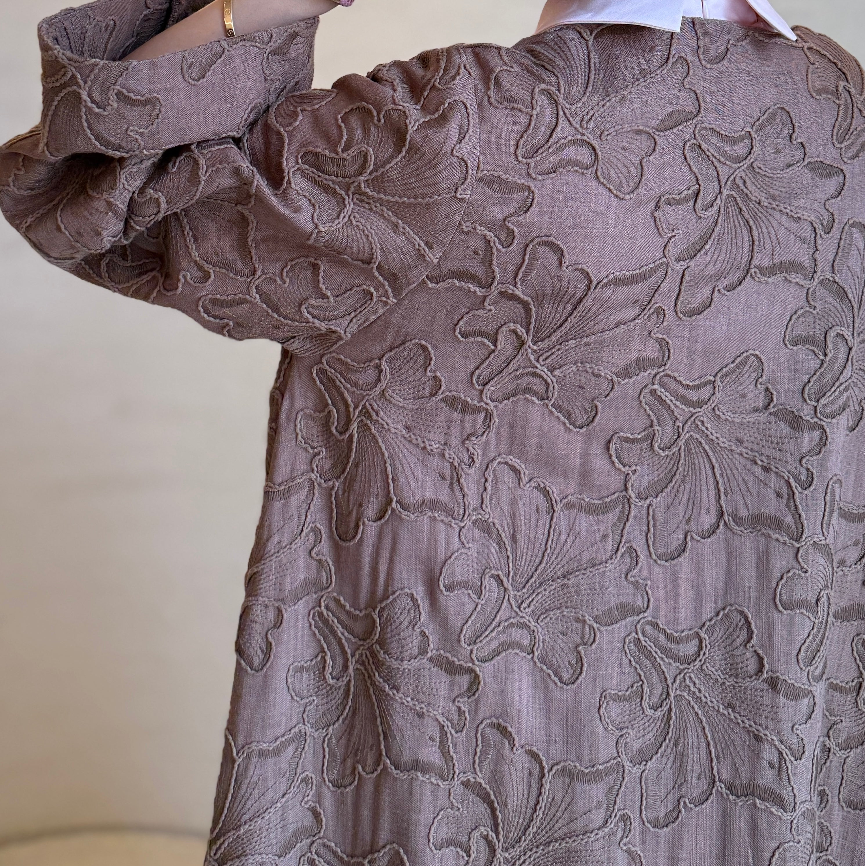 Braided Flower Abaya