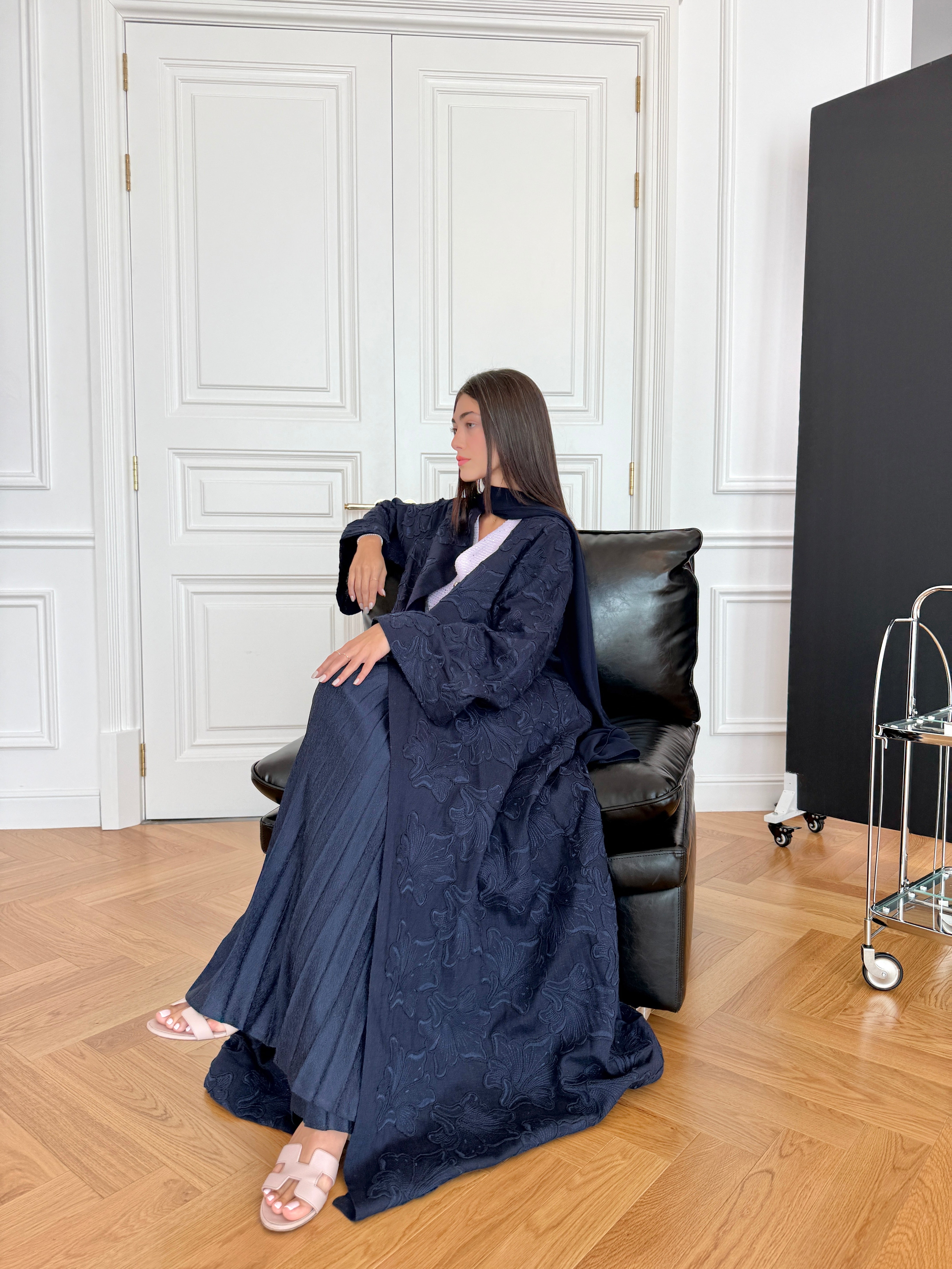 Braided Flower Abaya F.Lounge.Mena IMG_5968