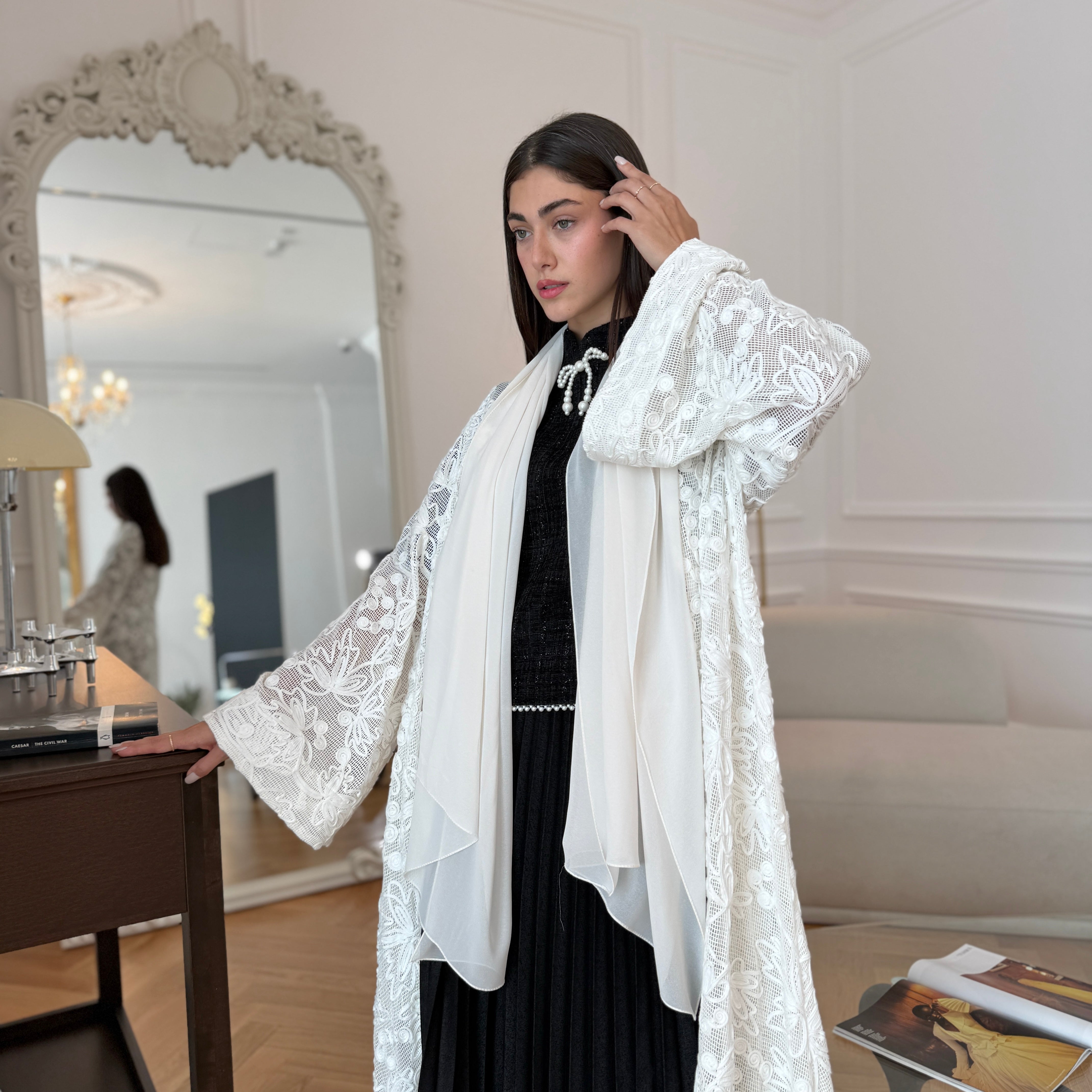 Flower Lace Abaya F.Lounge.Mena IMG_6024