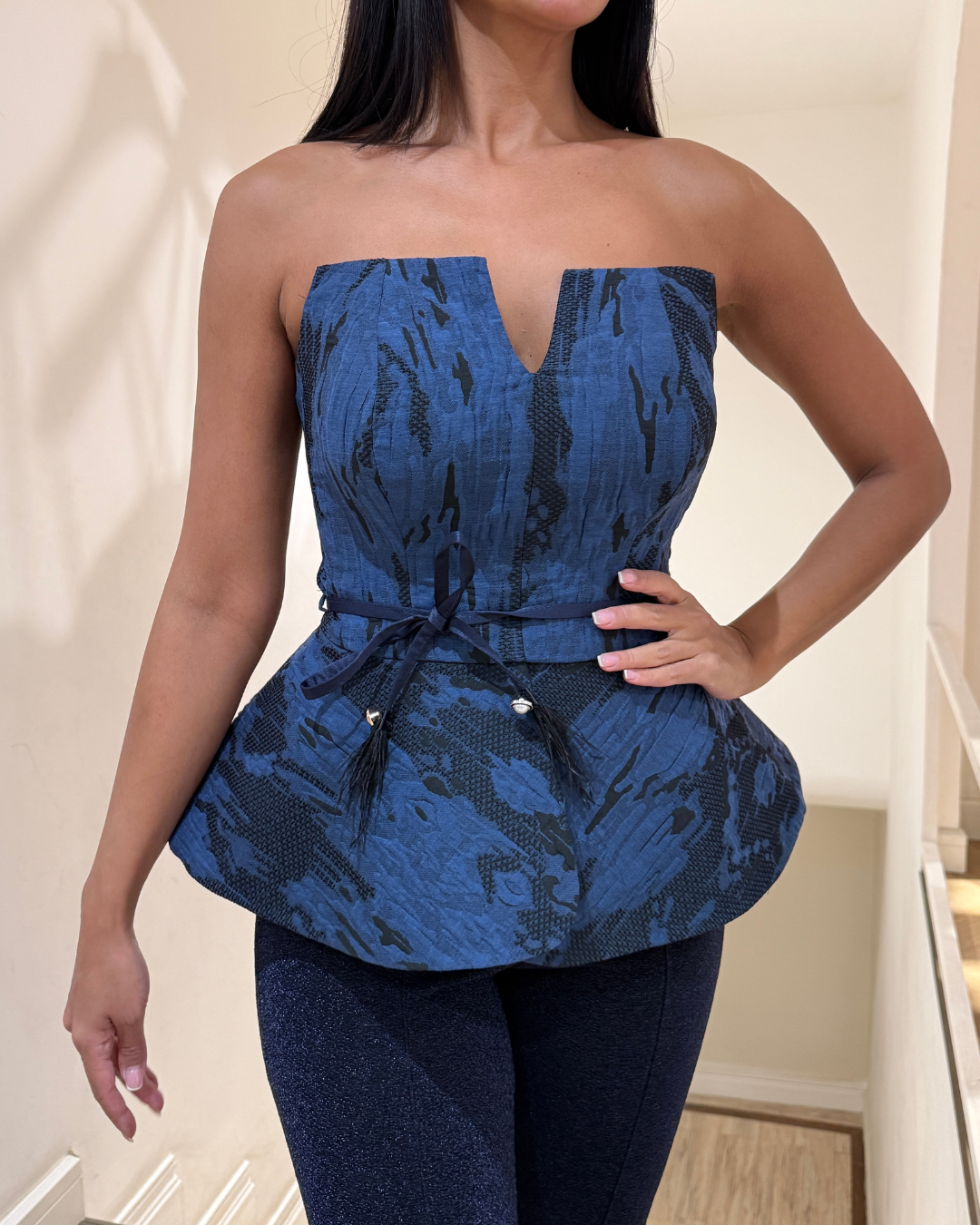 Jacquard Toplecs F.Lounge.Mena JacquaredToplecsNavy1