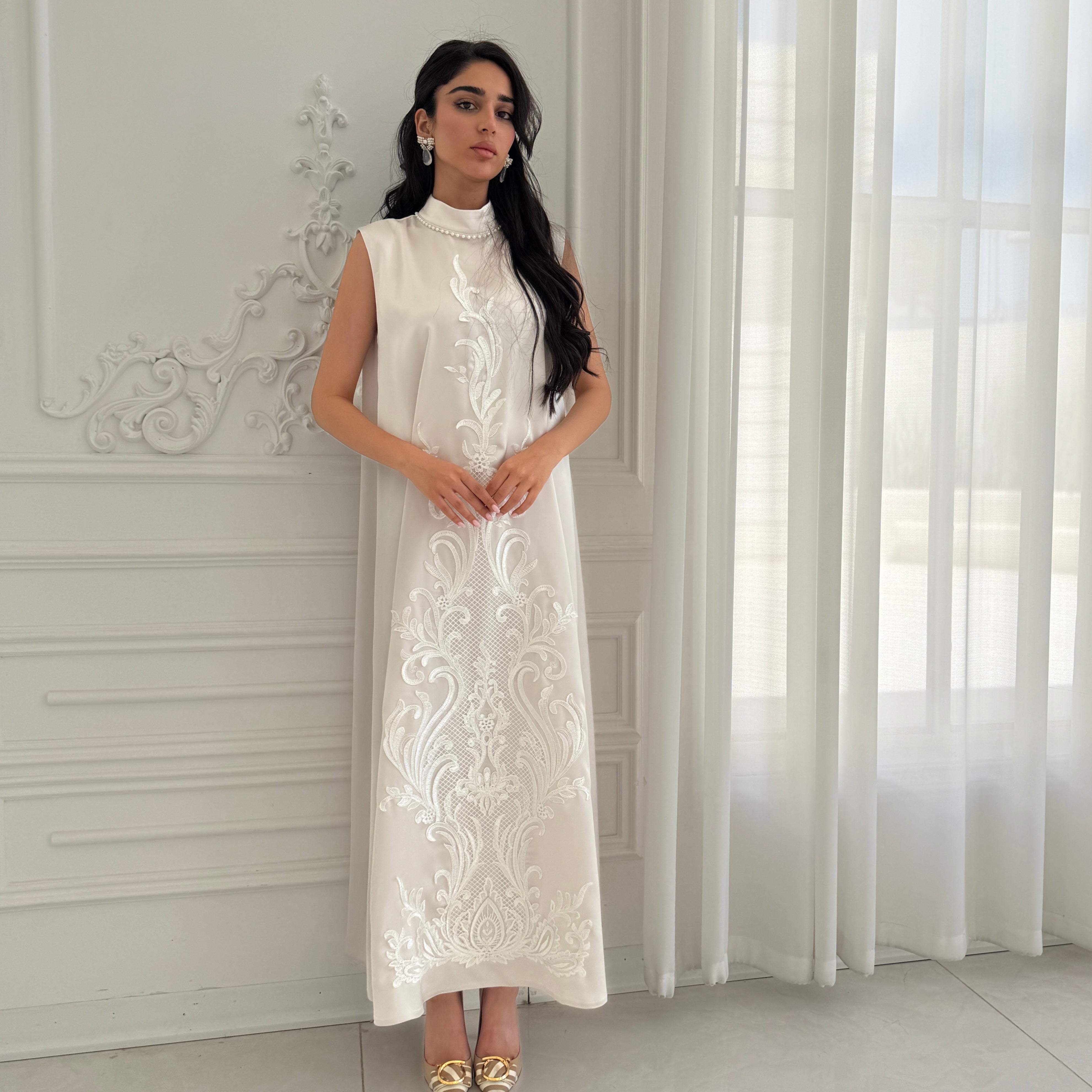 Lady Set Abaya F.Lounge.Mena LadySetAbayaWhite_4