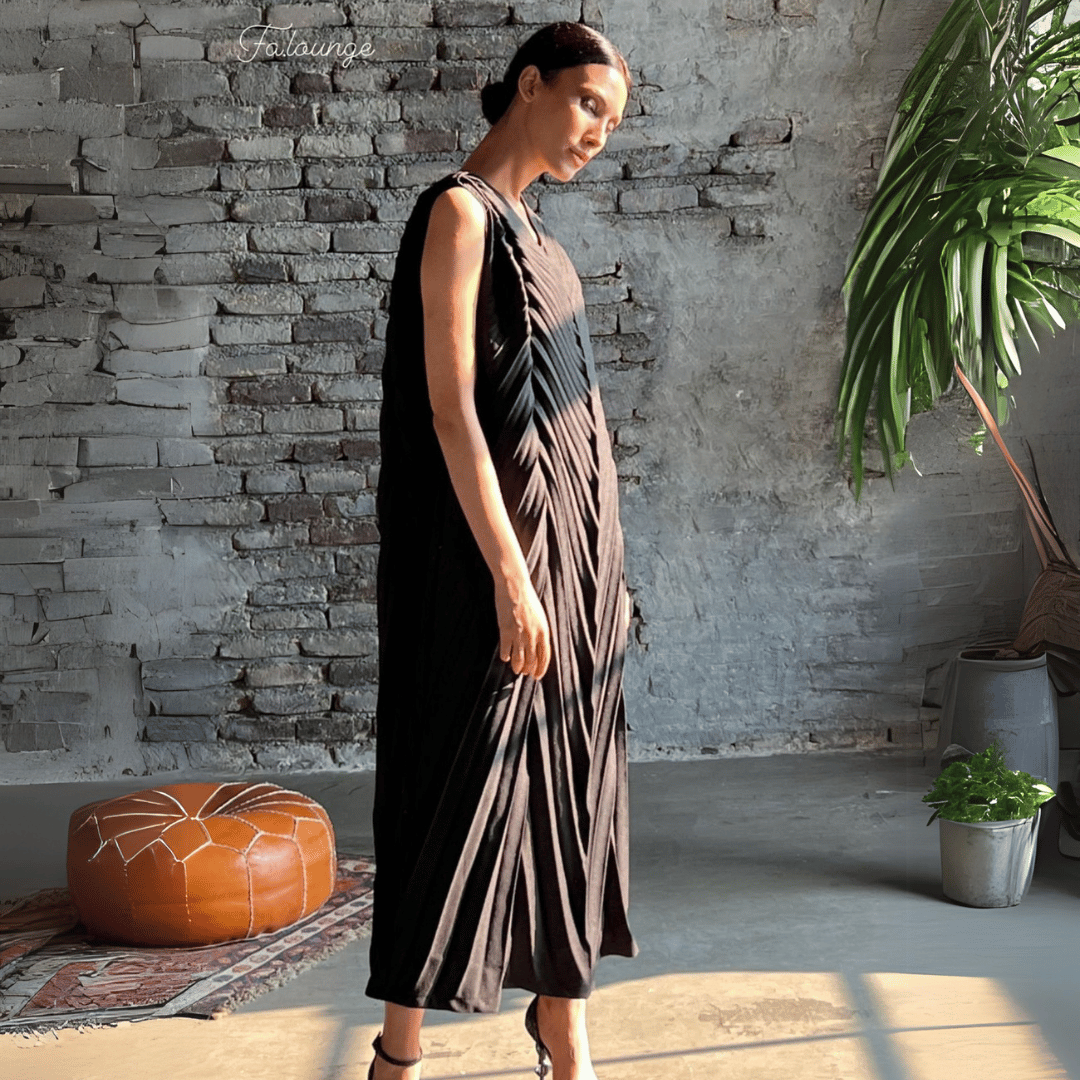 Long Pleated Dress