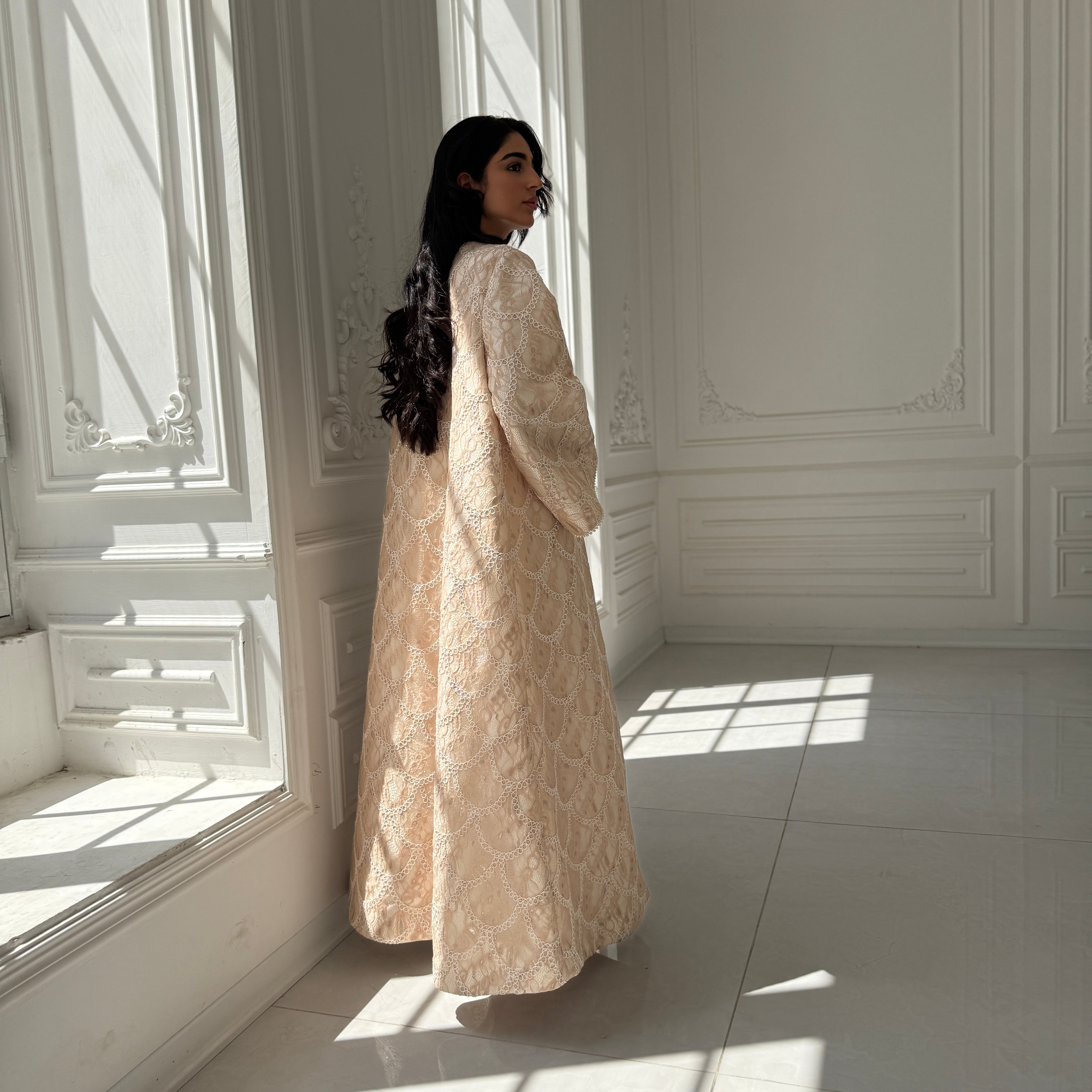Pearl Lace Abaya