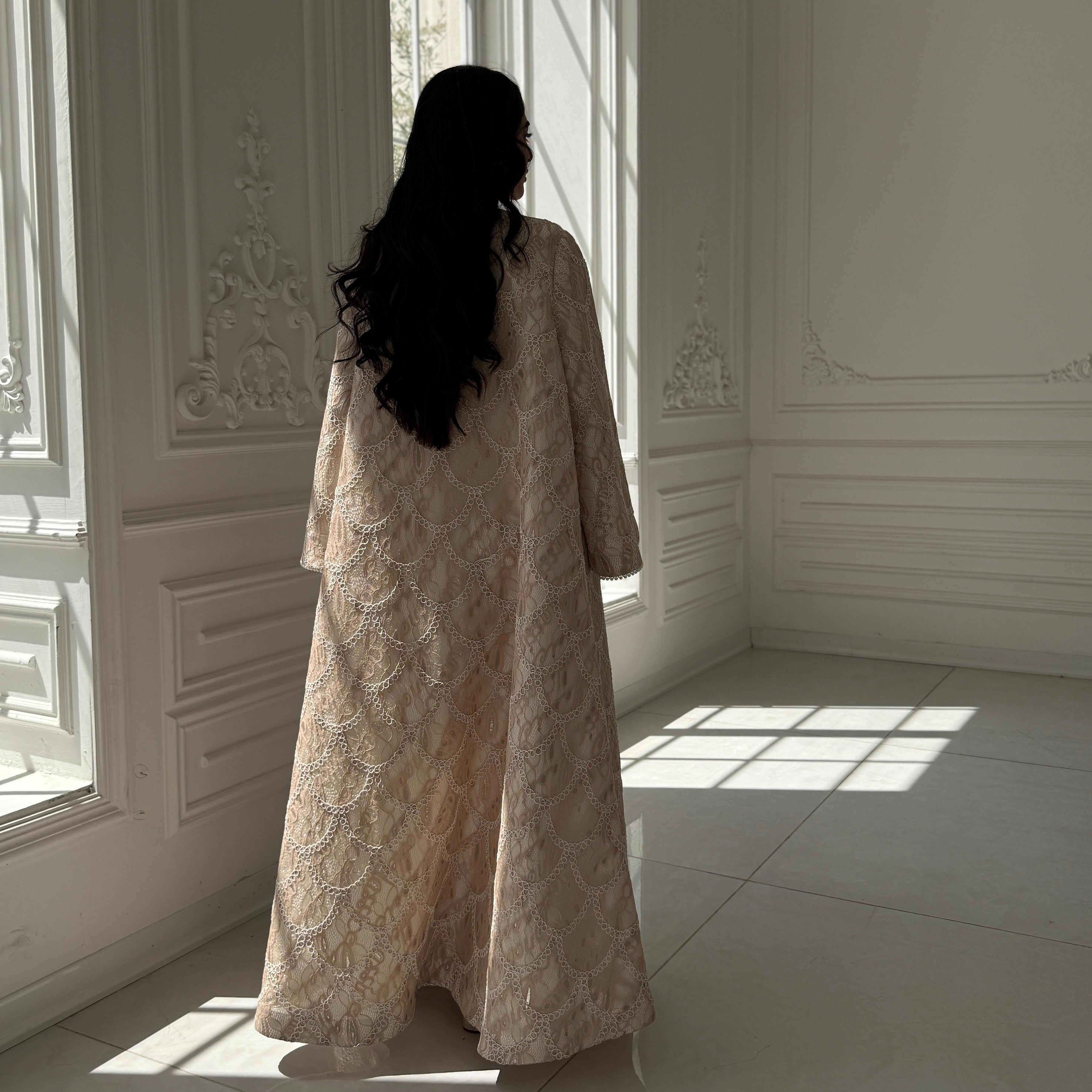 Pearl Lace Abaya