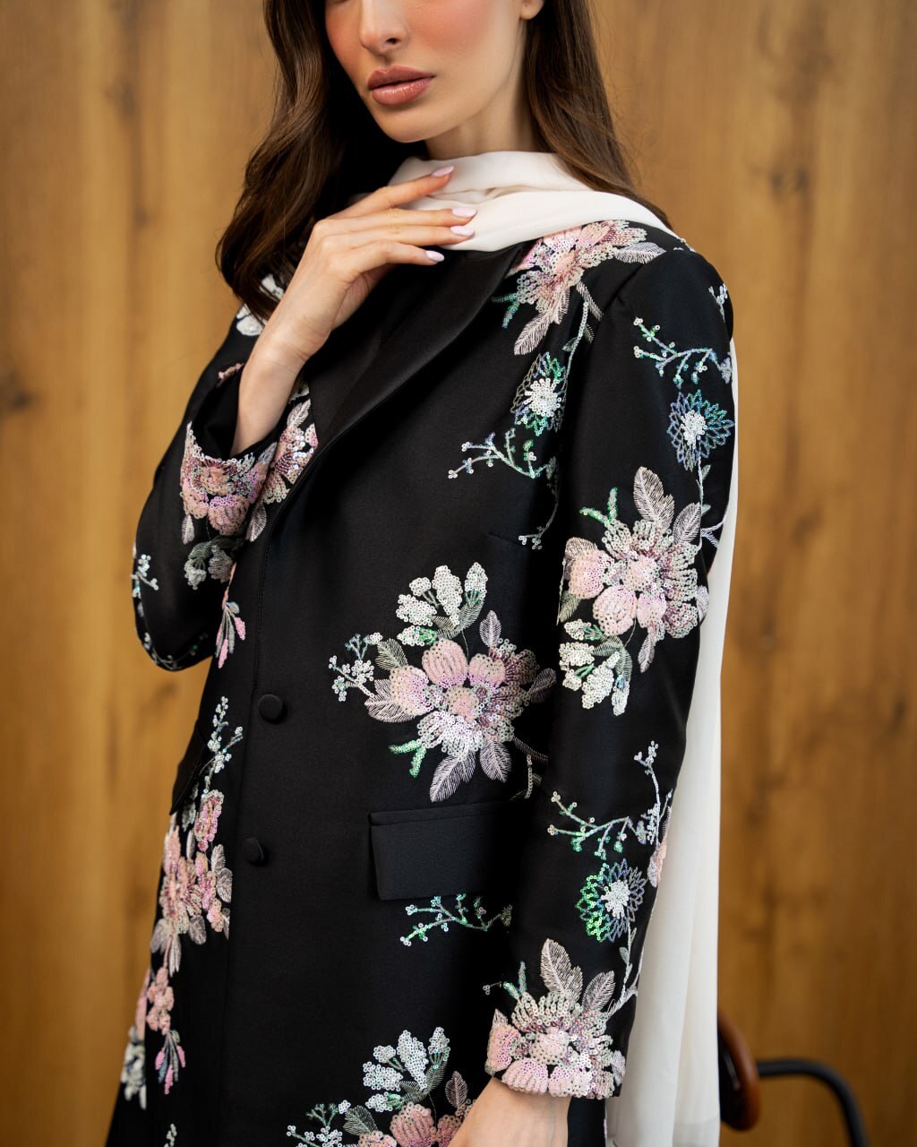 Polca Colorful Abaya F.Lounge.Mena Polca_Colorful_Abaya_Black_1782155665843