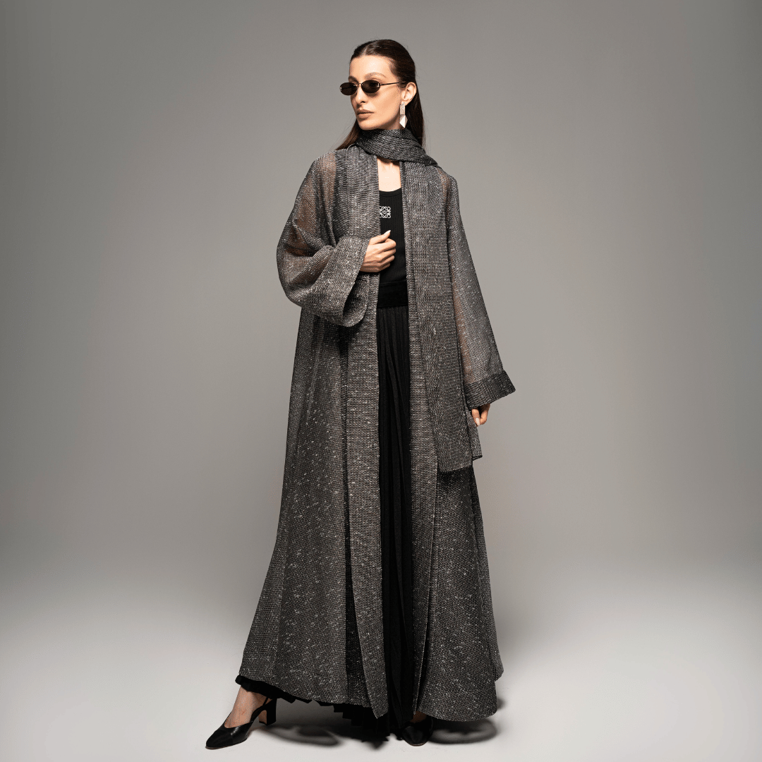 Shine Abaya F.Lounge Dubai SHine_Grau-Silver_SQ_2