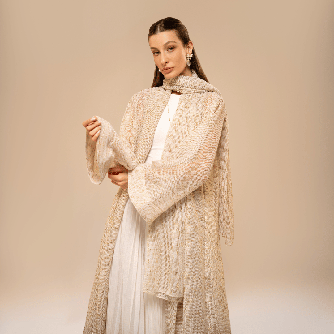 Shine Abaya F.Lounge Dubai Shine_abaya_Cream_SQ_1
