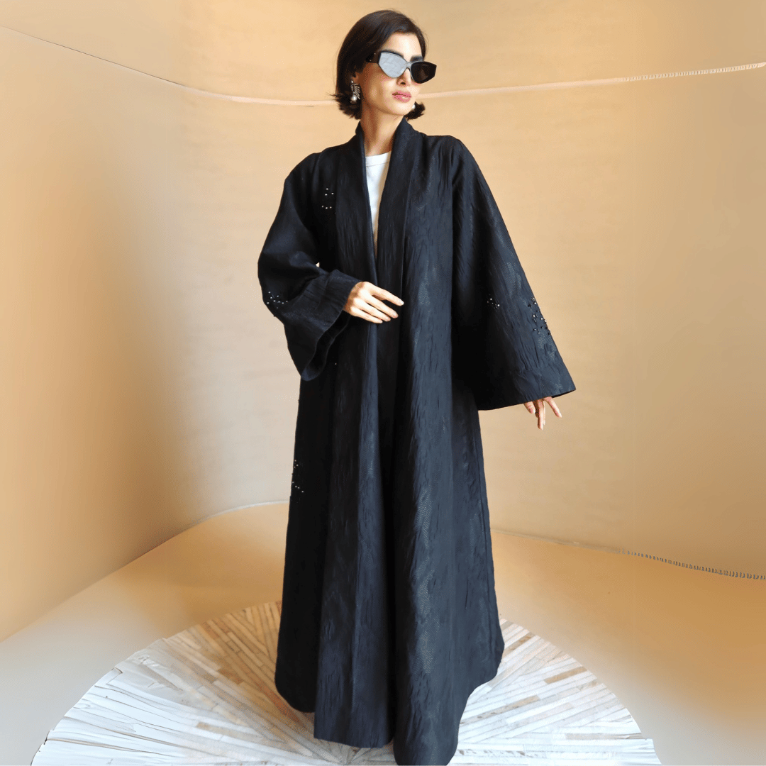 Stone Jacquard Abaya F.Lounge Dubai Stone_Jacquard_abaya_f.lounge_SQ_3