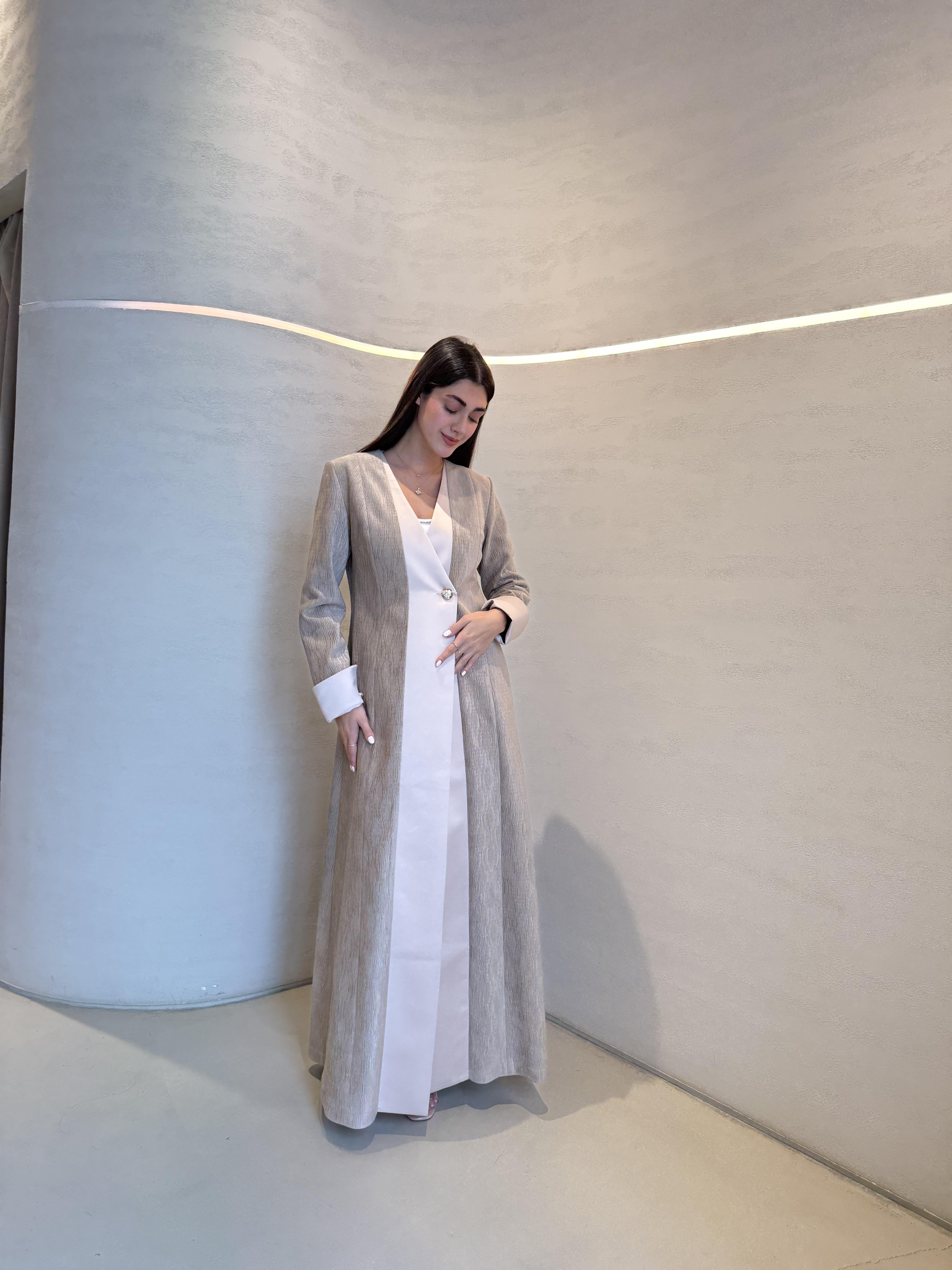 Wavy Velvet abaya F.Lounge.Mena Wavy_Velvet_abaya_Cream_1767260745514