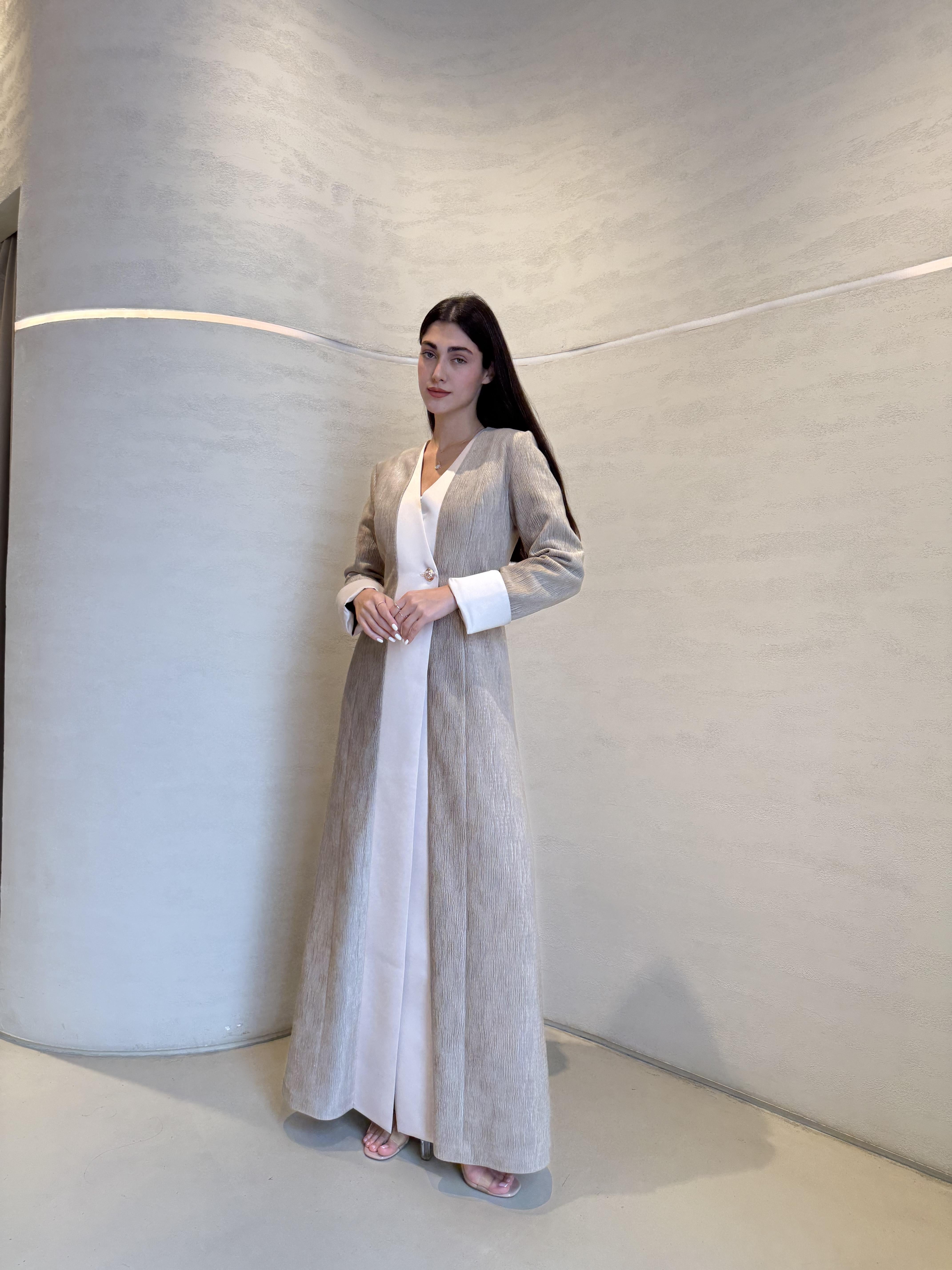 Wavy Velvet abaya F.Lounge.Mena Wavy_Velvet_abaya_Cream_1767260792600