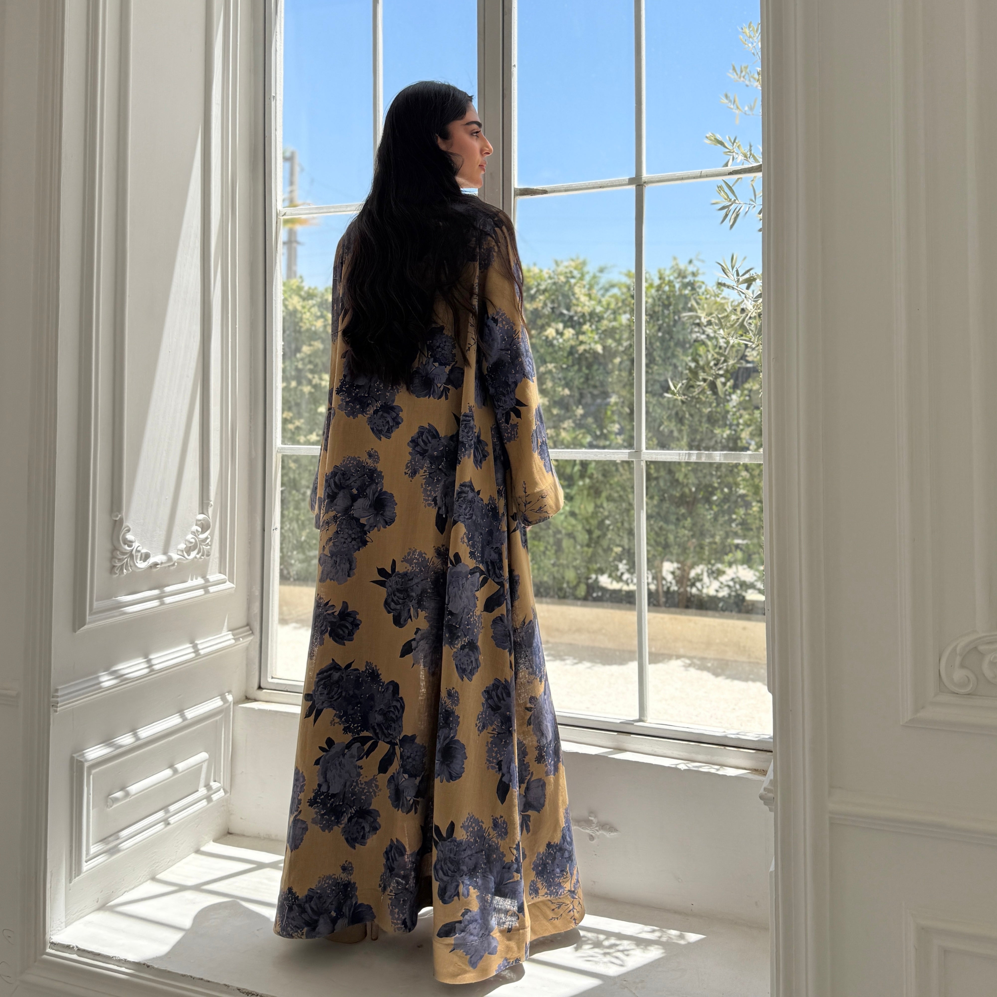 Dream Abaya in warm brown — a soft everyday abaya from F.Lounge Dubai