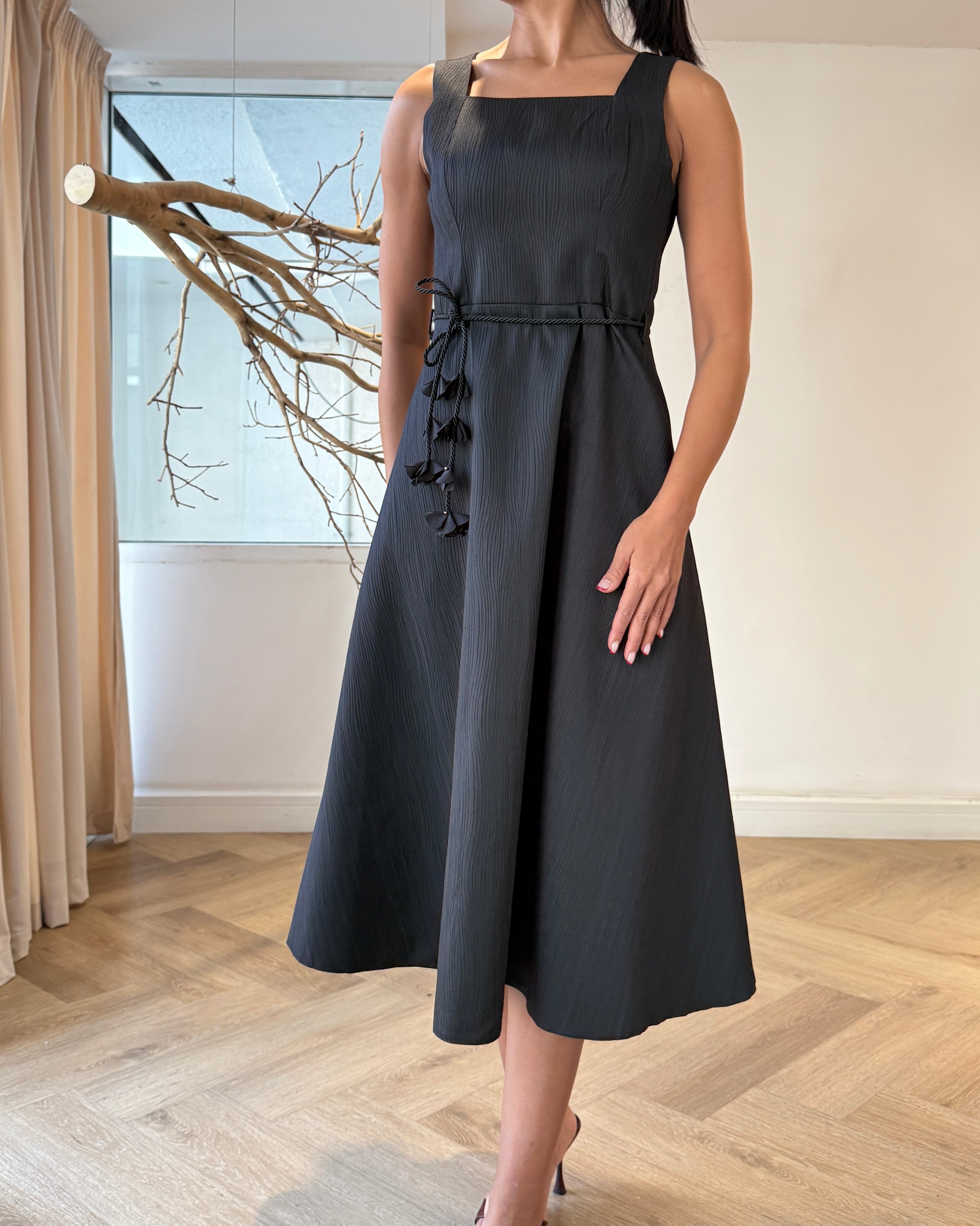 Bloom Jacquard Dress F.Lounge.Mena Bloom_Jacquard_Dress_Black_1766936791013