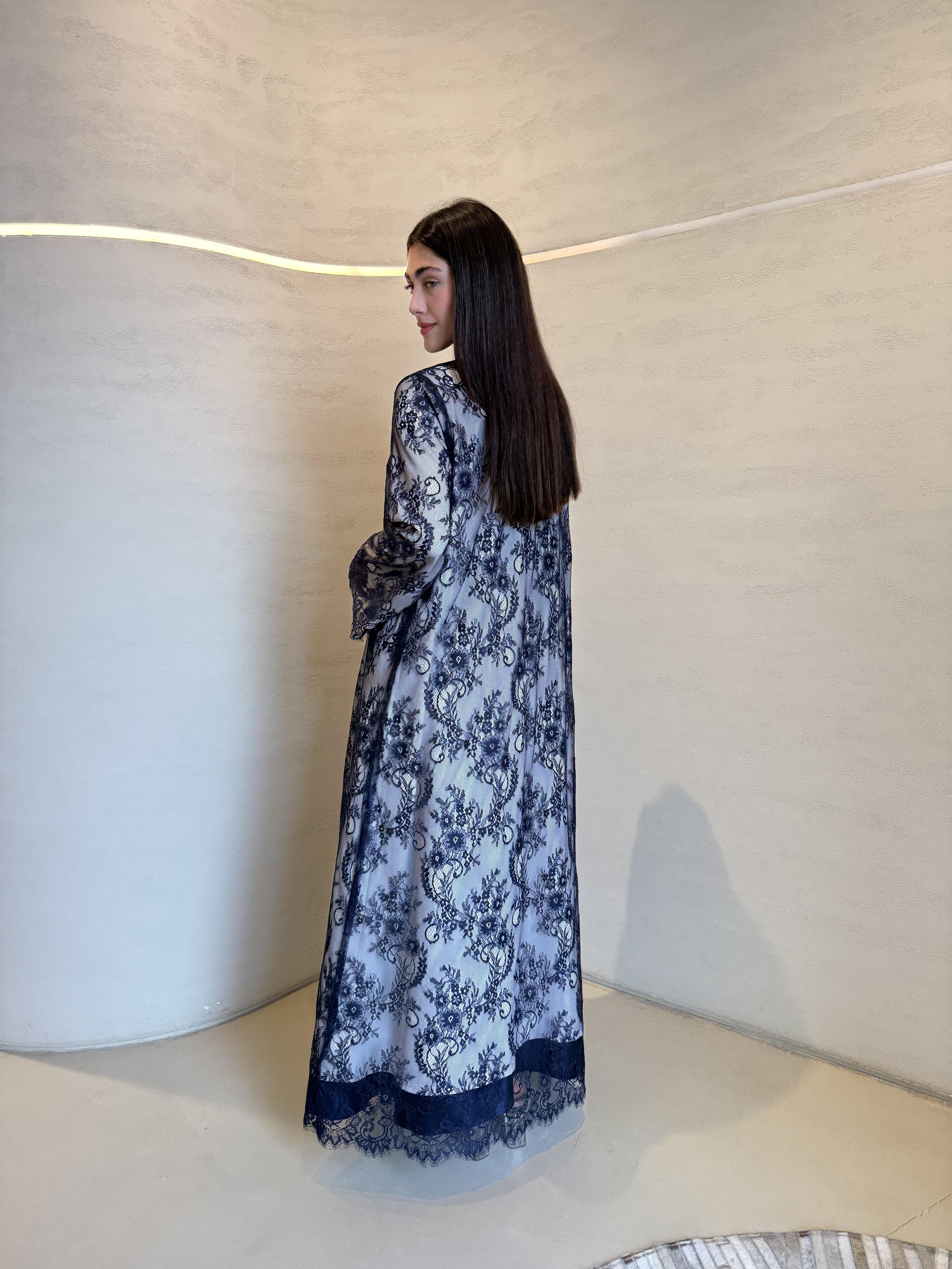 Dantel Lace Abaya F.Lounge.Mena Dantel_Lace_Abaya_Navy_1767259790602