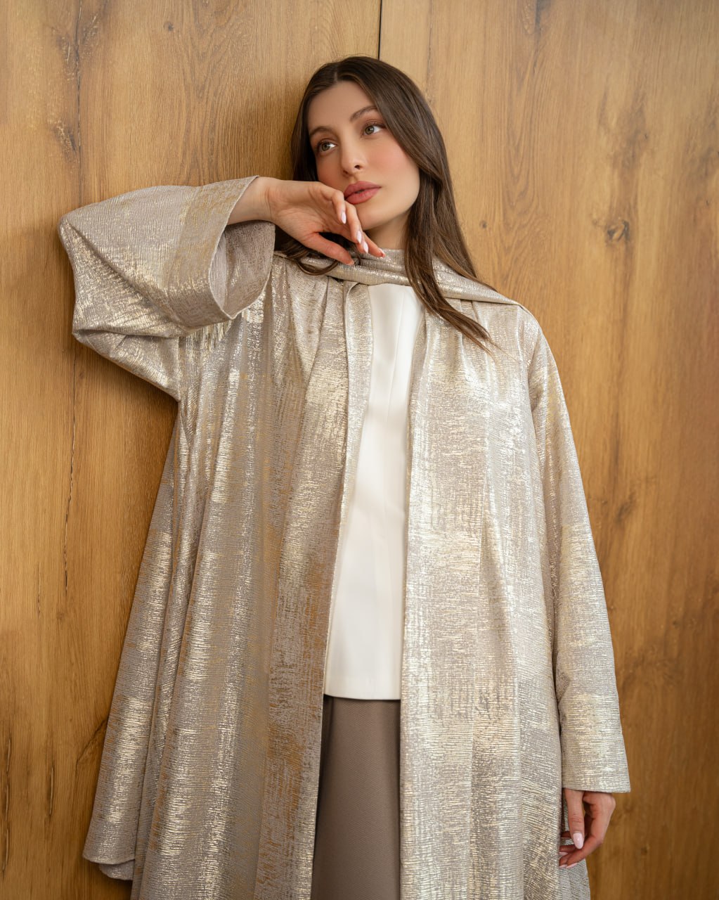 Goldbeaten Abaya F.Lounge Dubai Goldbeaten_Abaya_Beige_1782156254617
