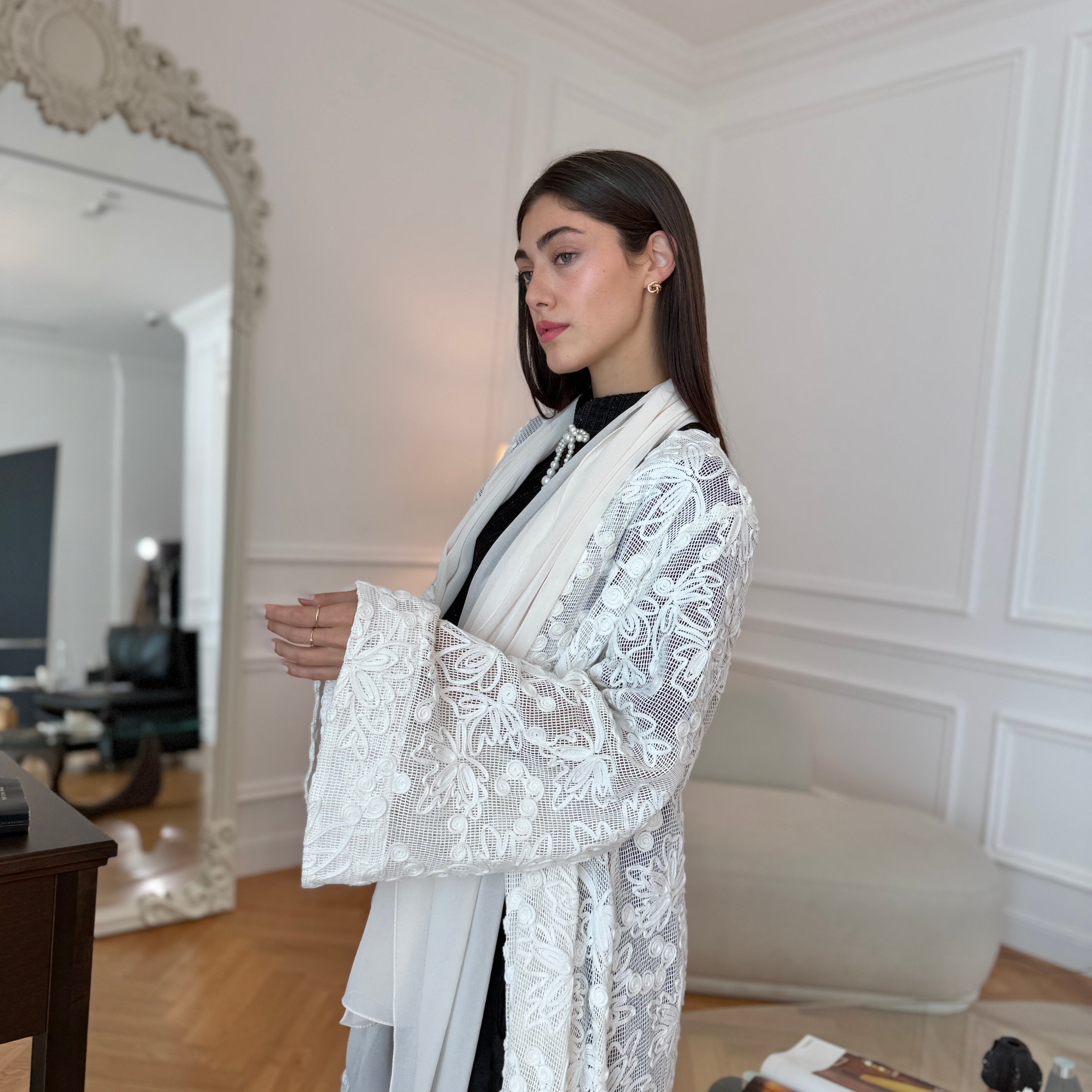 Flower Lace Abaya