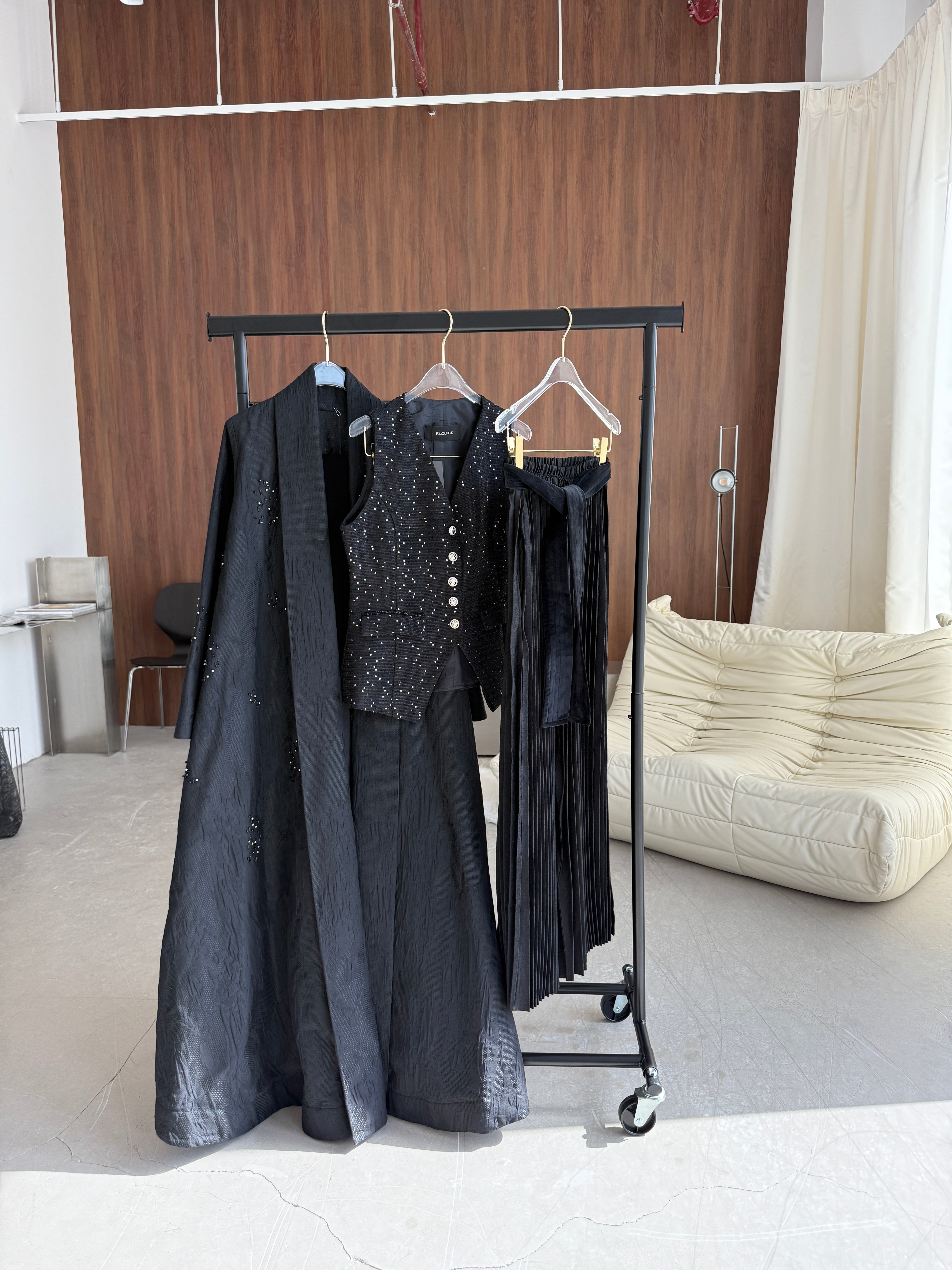 Stone Jacquard Abaya