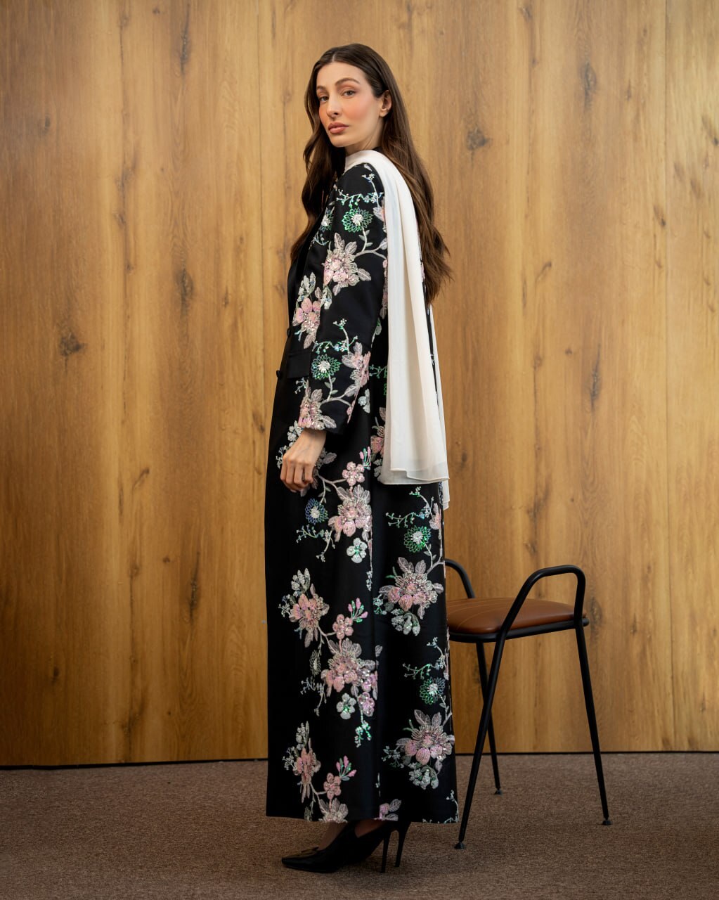 Polca Colorful Abaya F.Lounge.Mena Polca_Colorful_Abaya_Black_1782155665417