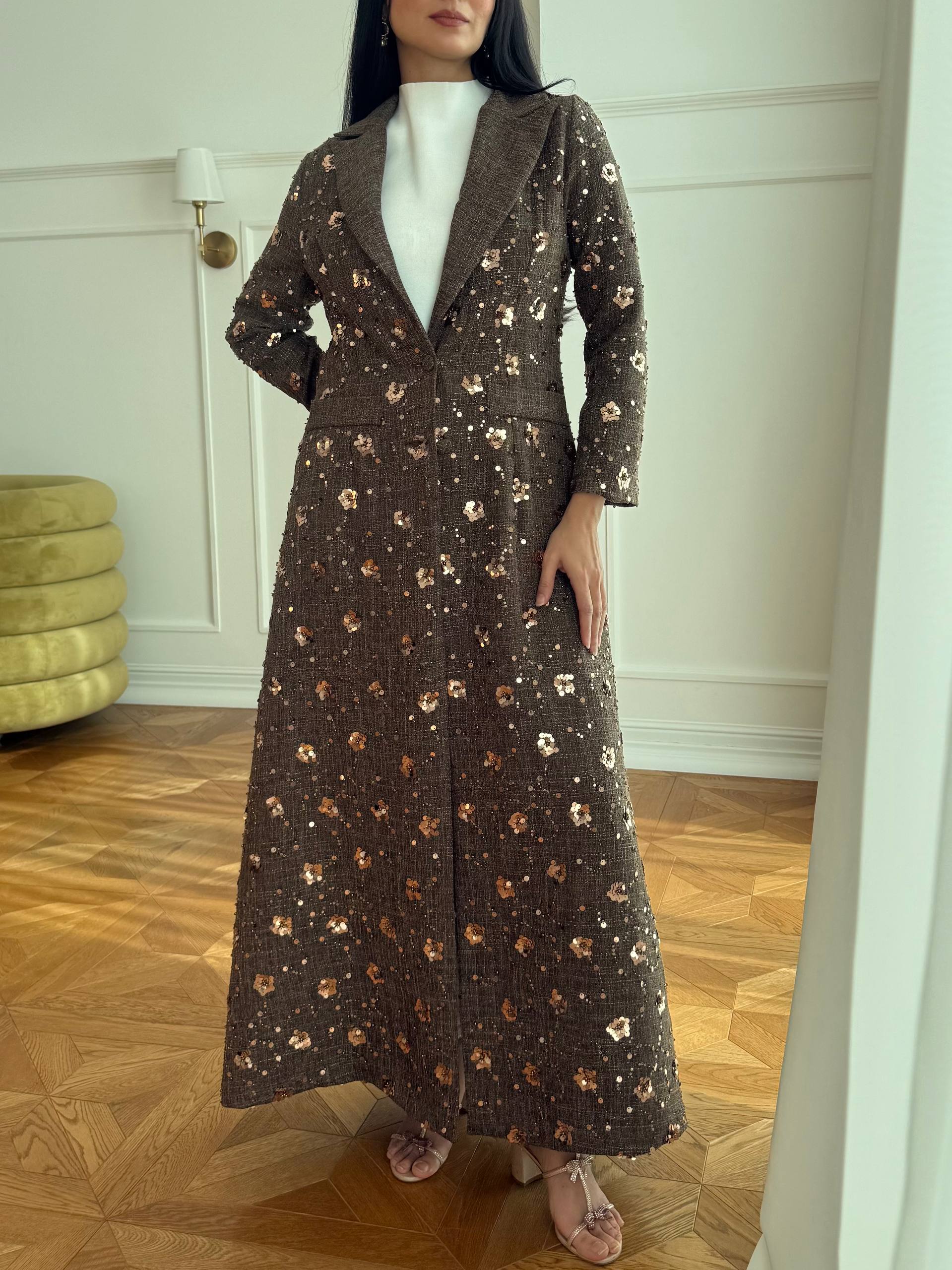 Polca Flower Abaya Unknown Polca_Flower_Abaya_Brown_1771261351832