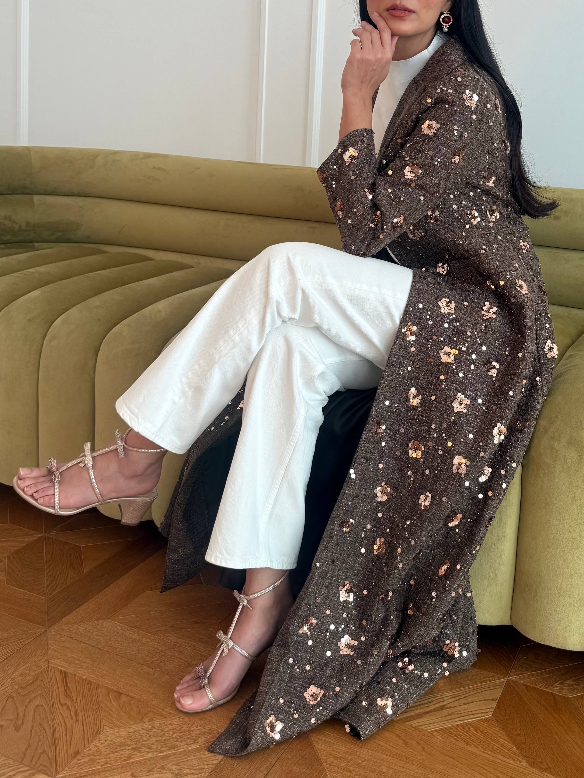 Polca Flower Abaya Unknown Polca_Flower_Abaya_Brown_1771261354091