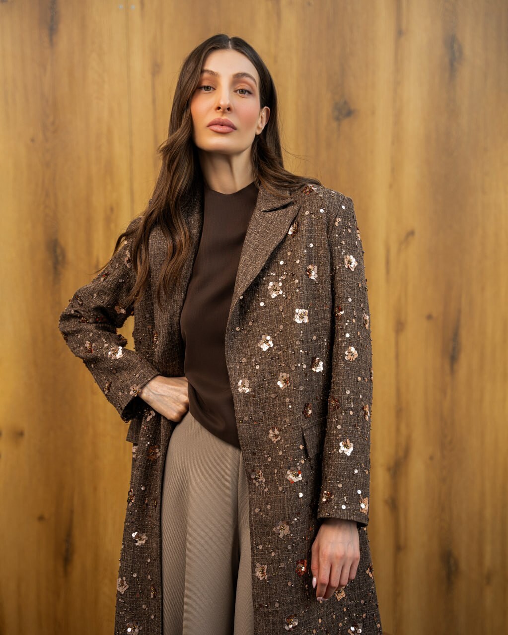 Polca Flower Abaya Unknown Polca_Flower_Abaya_Brown_1782158596932
