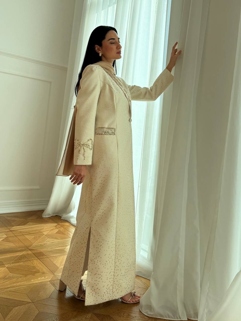 Ribbon Bids Abaya Unknown Ribbon_Bids_Abaya_Cream_1770714507301