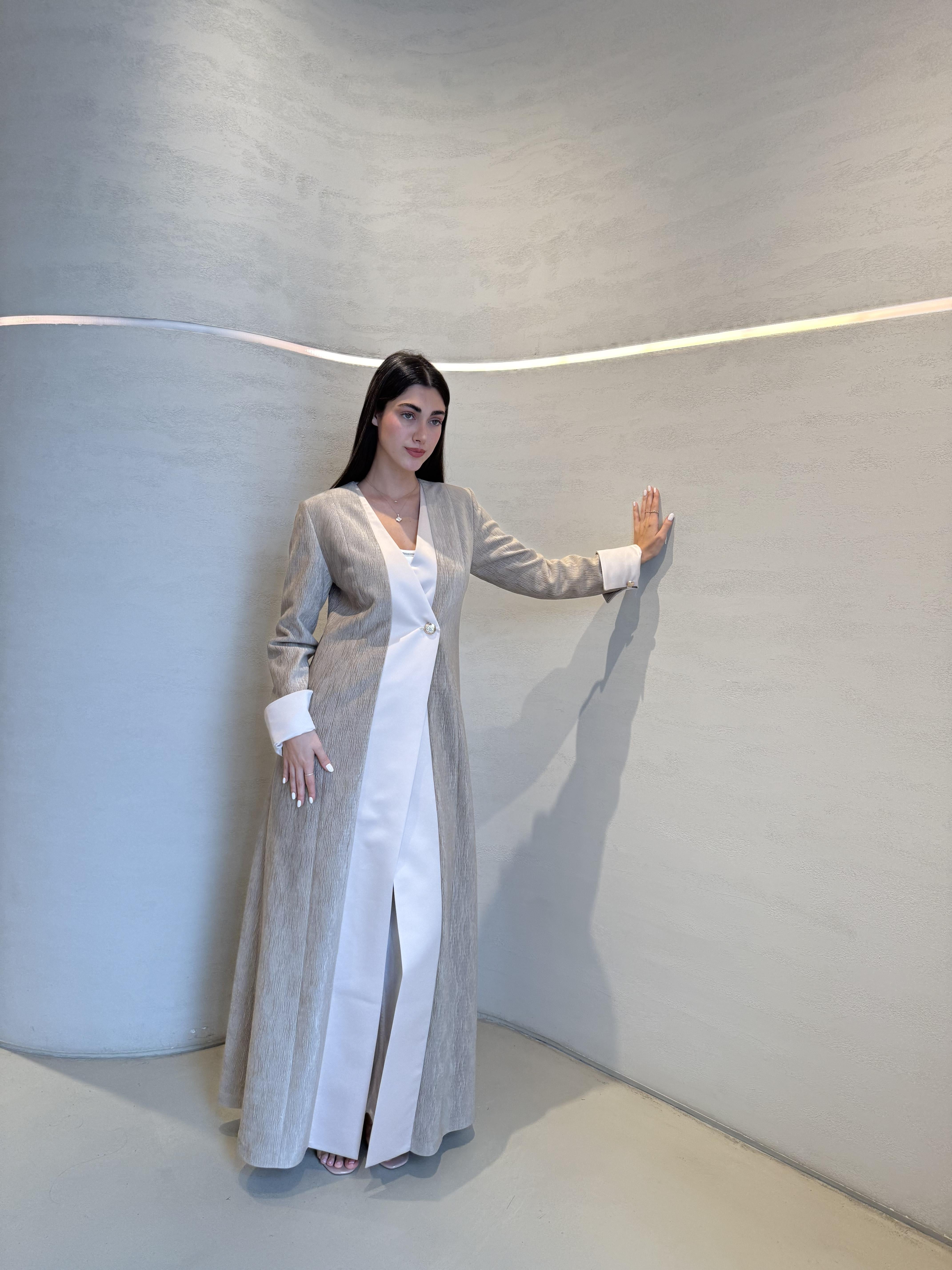 Wavy Velvet abaya F.Lounge.Mena Wavy_Velvet_abaya_Cream_1767260745388